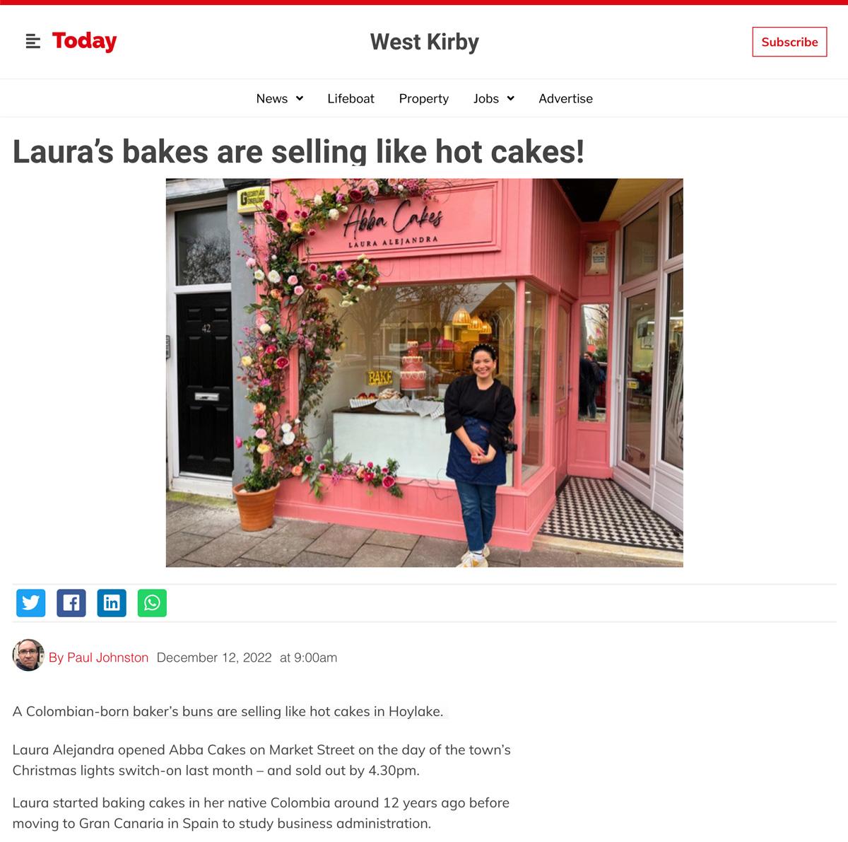 Abba Cakes Story Picked Up By West Kirby Today