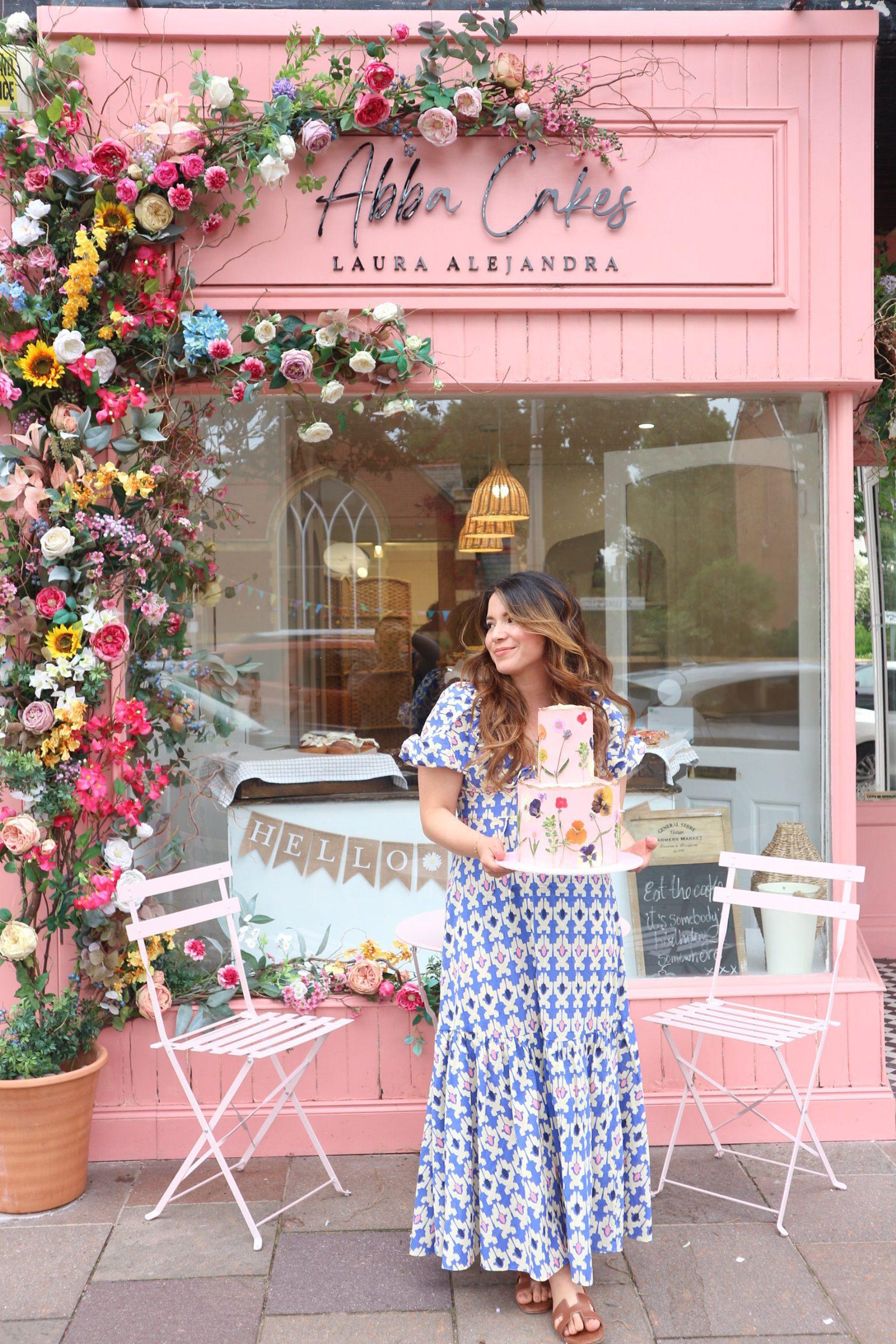 Laura at the Abba Cakes shop
