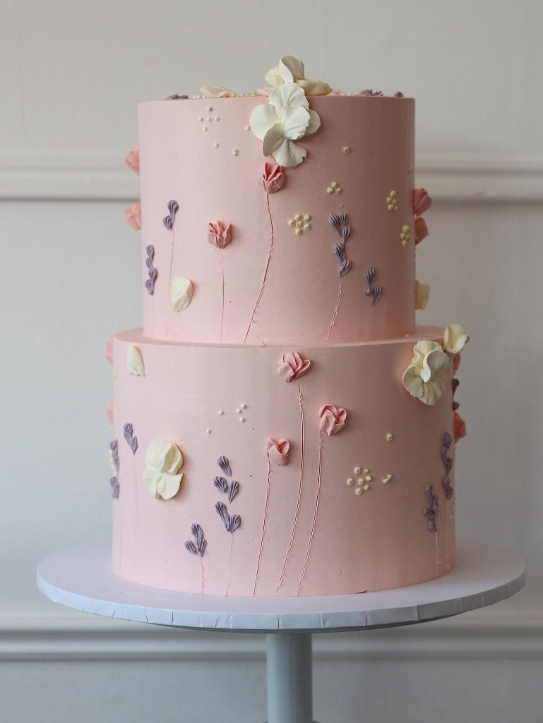 Wedding cake with bespoke topper