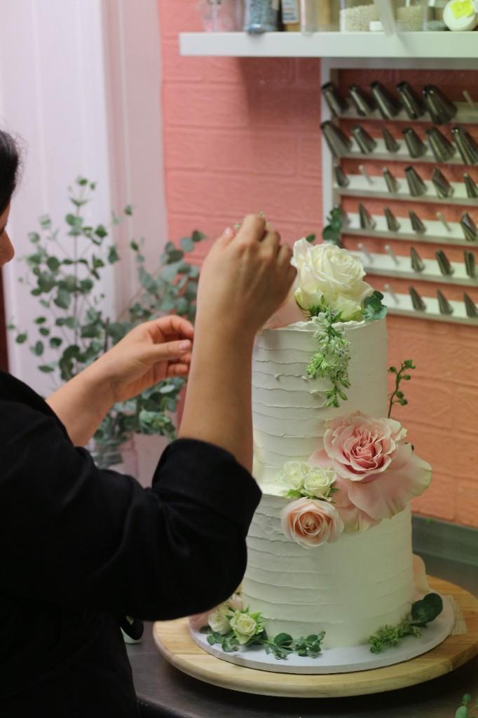 Wedding cake with personalised design details