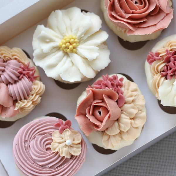 Box of 6 Floral Cupcakes
