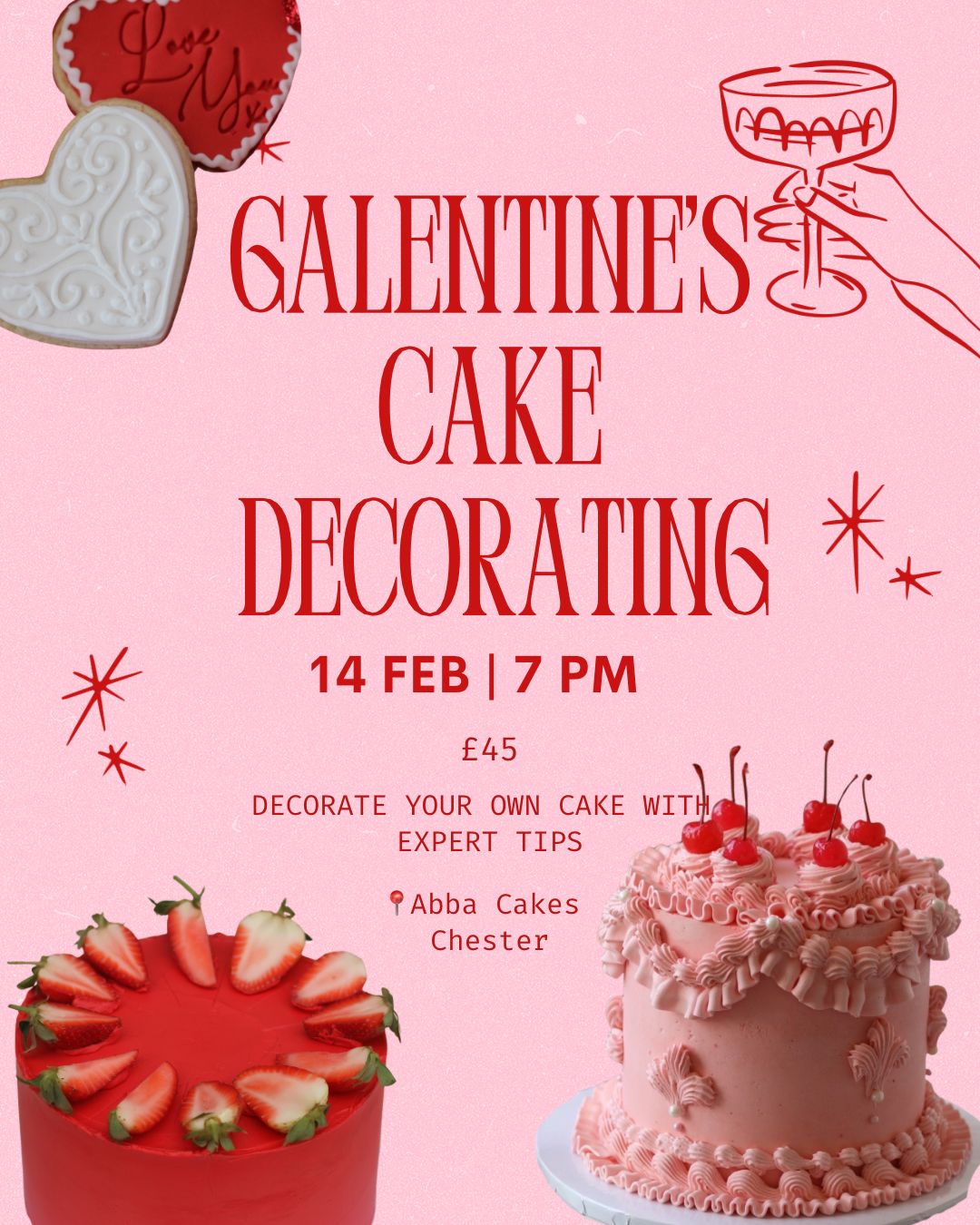Galentine's Cake Decorating